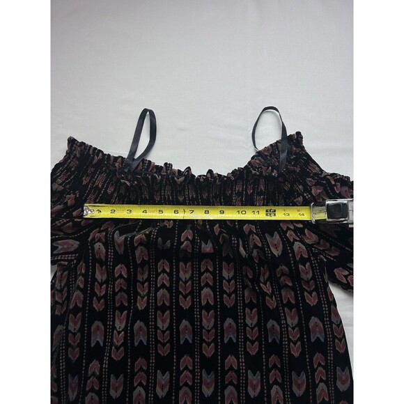 Miss Me Womens Medium Renaissance Bohemian Hippie Retro Velvet Tassel Trim Top‎ - Picture 6 of 9